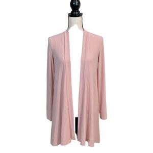 Nina Leonard Blush Jersey Hi-Lo Cardigan Size XS